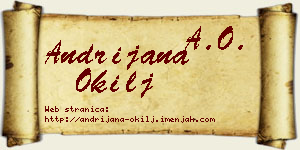 Andrijana Okilj vizit kartica